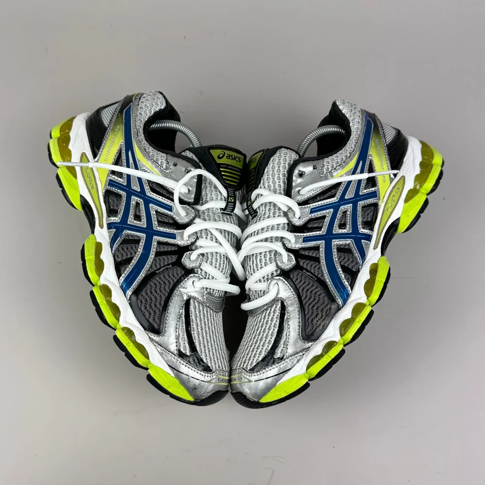 GEL Nimbus 16 — Blanc / Bleu roi / Jaune fluo