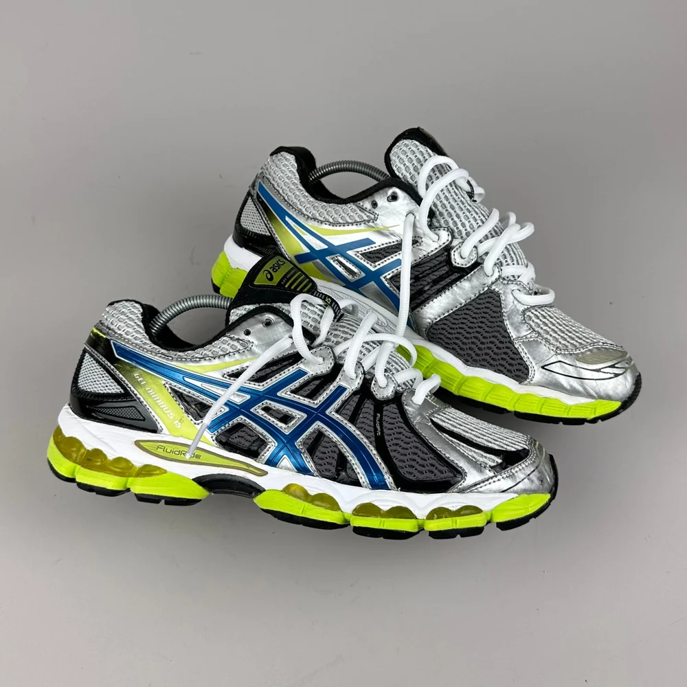 GEL Nimbus 16 — Blanc / Bleu roi / Jaune fluo