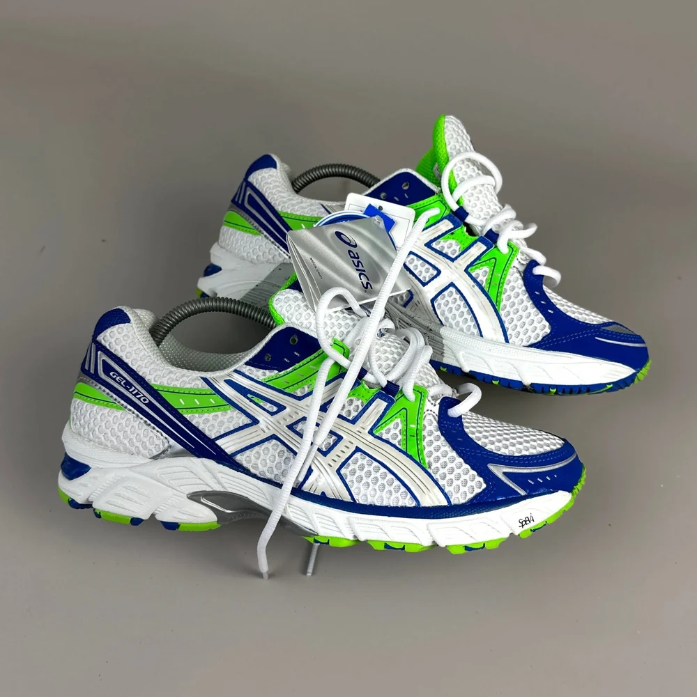 GEL Nimbus 16 — Blanc / Bleu roi / Vert fluo