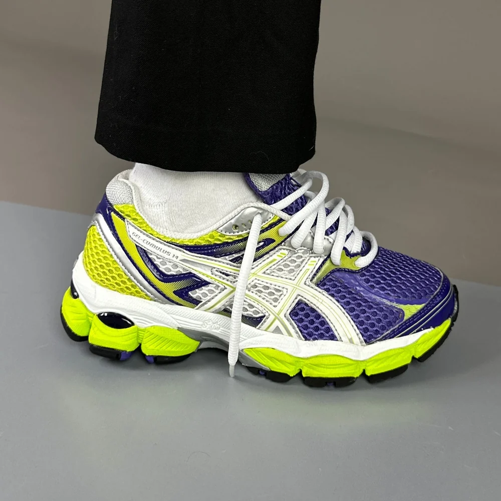 GEL Nimbus 16 — Vert citron / Violet / Blanc